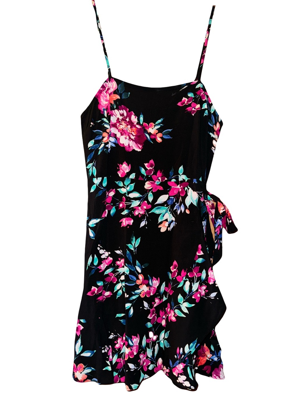 Express Black Floral Mini Dress